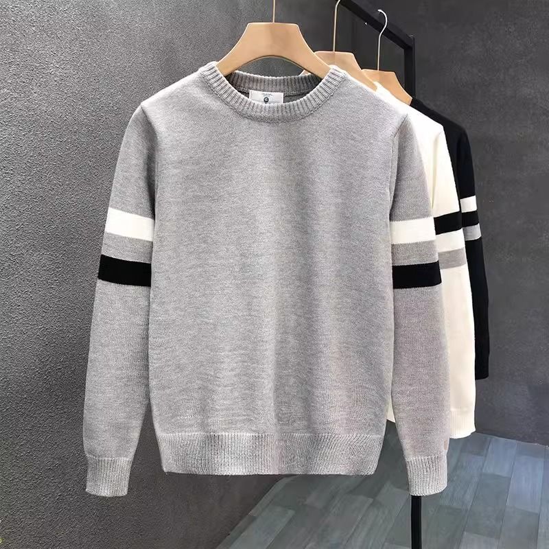 Round Neck Sweater Knitted Swe - Turtleneck Sweater Men avaliação e preço
