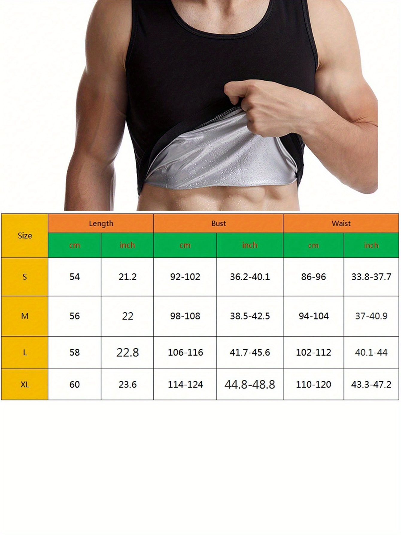 1pcs Sauna Shirt for Men, Shor - Mens Fashion Vest avaliação e preço