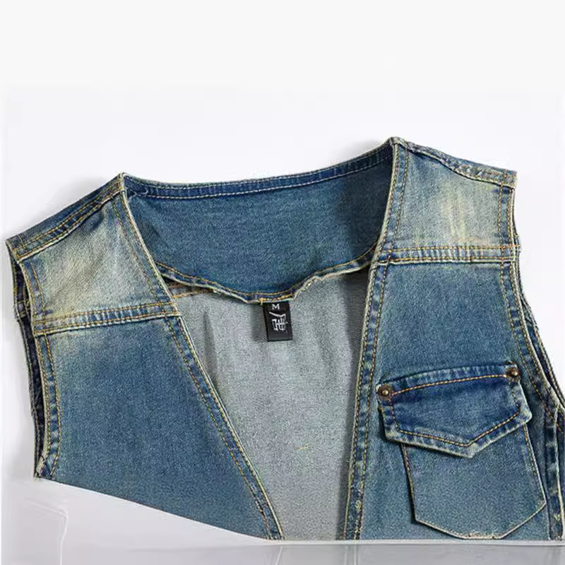 Spring Autumn New Fashion Men' - Men'S Fashion Vest With Jeans avaliação e preço