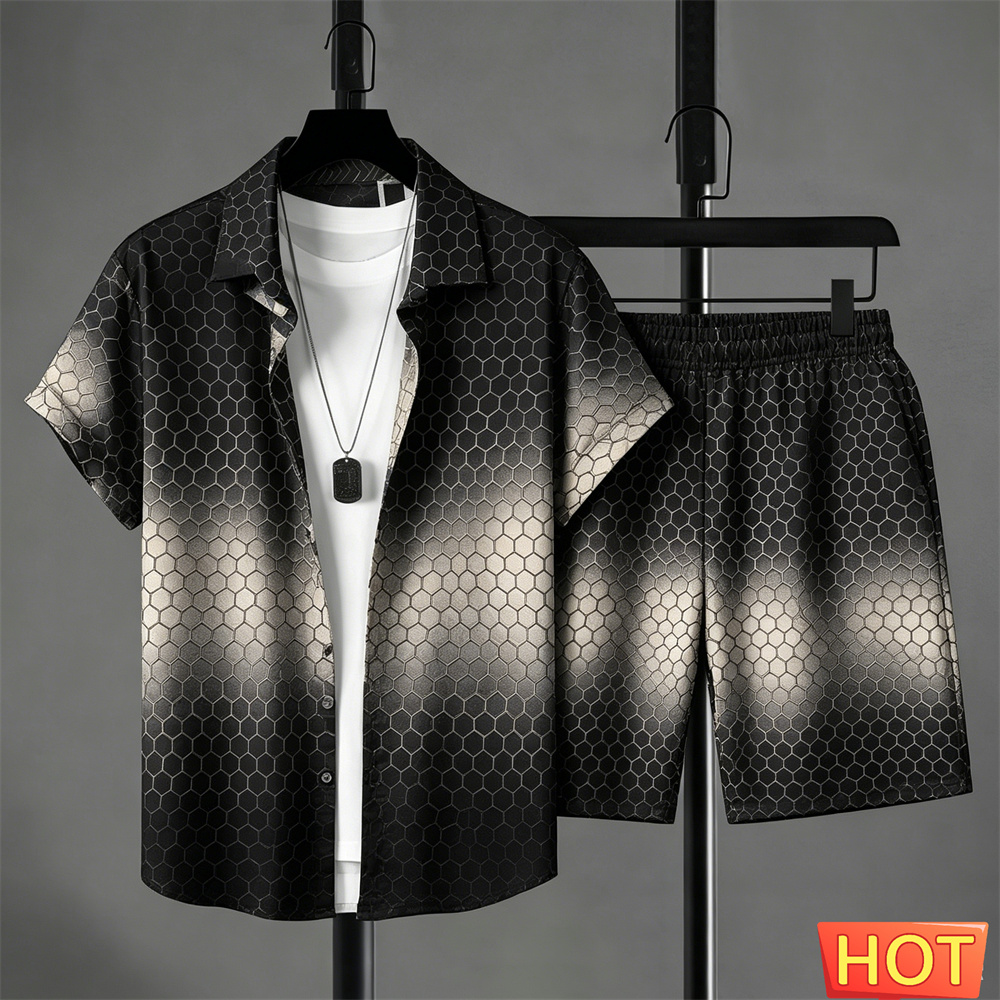 Summer Outfits Man Shirt Set G - Mens Fashion Wear avaliação e preço