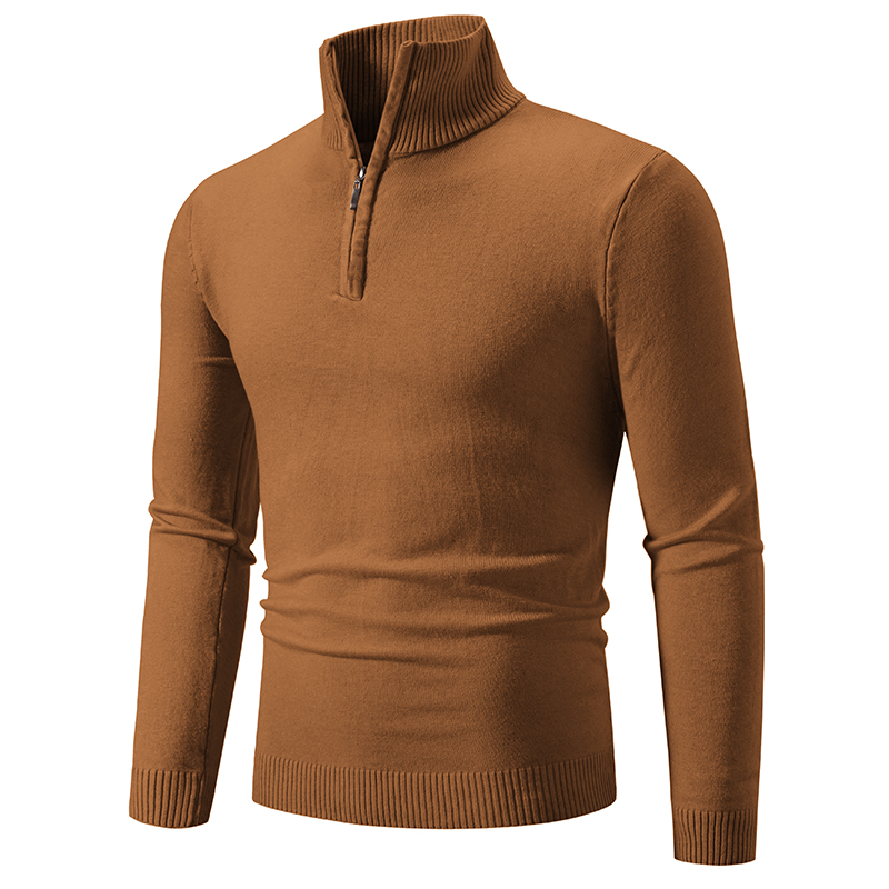 New Men's Sweater Half Zipper  - Turtleneck Sweater Men avaliação e preço