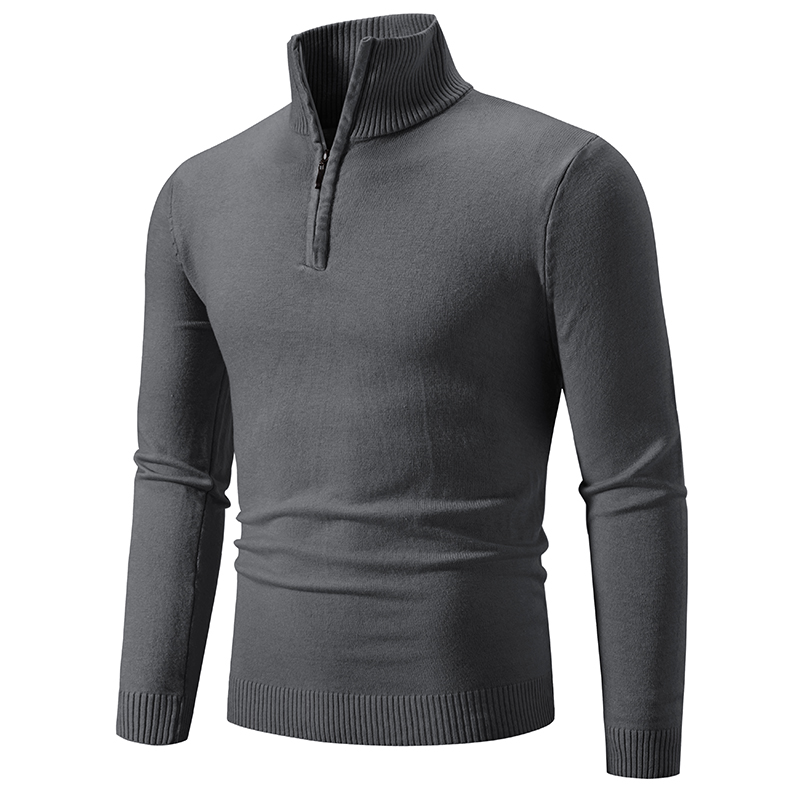 New Men's Sweater Half Zipper  - Turtleneck Sweater Men avaliação e preço