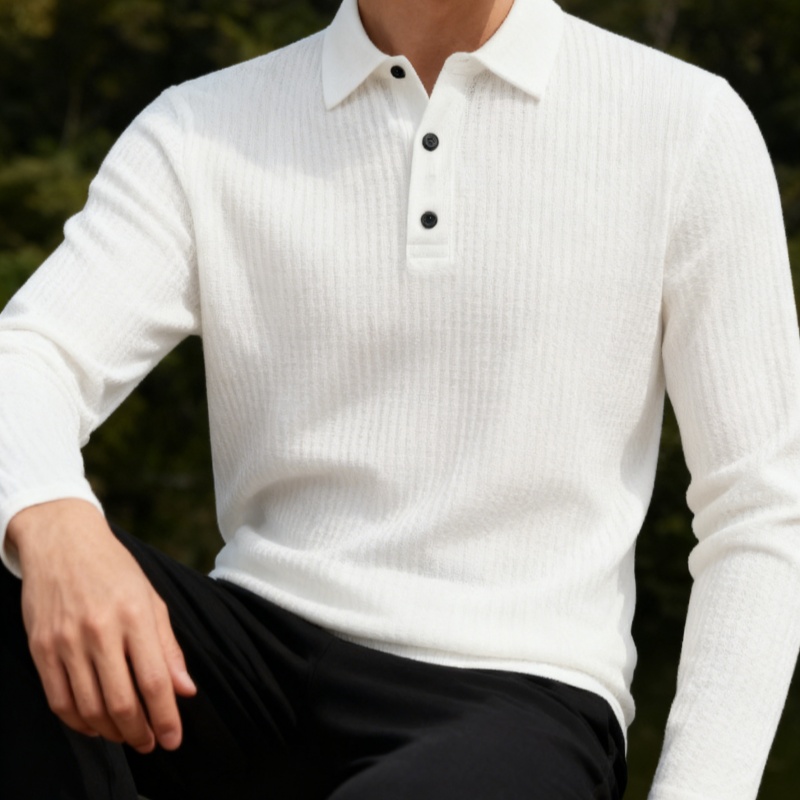 Men's summer-autumn long-sleev - Men'S Fashion Polo avaliação e preço