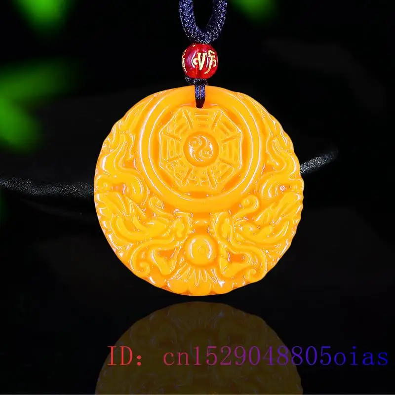 Yellow Jade Dragon Pendant Gif - Yellow Men'S Fashion avaliação e preço