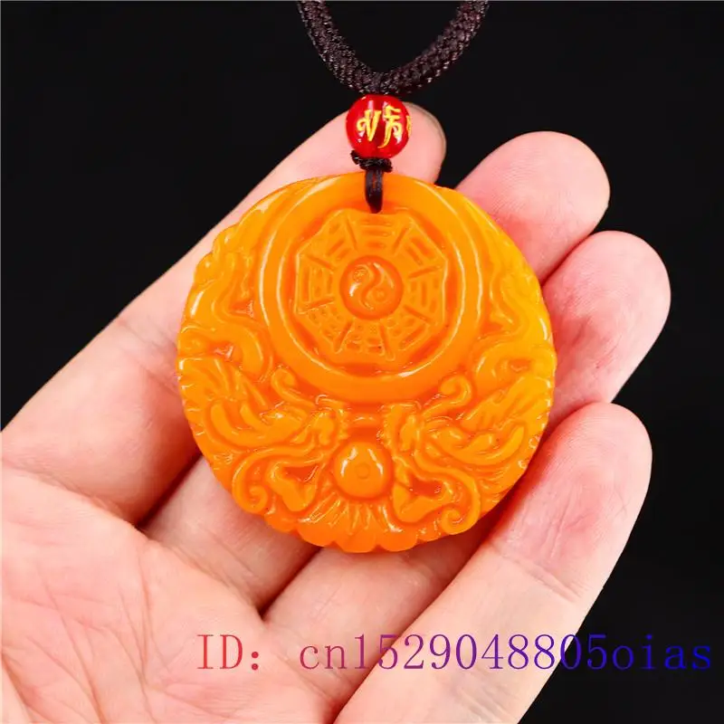 Yellow Jade Dragon Pendant Gif - Yellow Men'S Fashion avaliação e preço