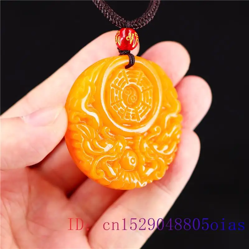 Yellow Jade Dragon Pendant Gif - Yellow Men'S Fashion avaliação e preço
