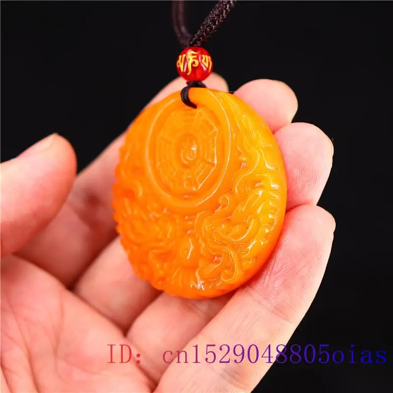 Yellow Jade Dragon Pendant Gif - Yellow Men'S Fashion avaliação e preço