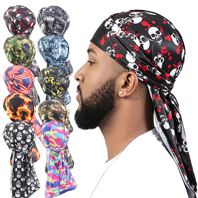 3PCS Fashion Long Tail Durag C - Mens Fashion Caps avaliação e preço