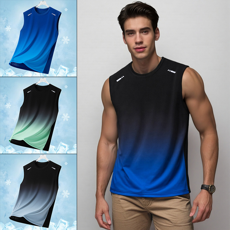 Men Gradient Sports Vest Light - Mens Fashion Vest avaliação e preço