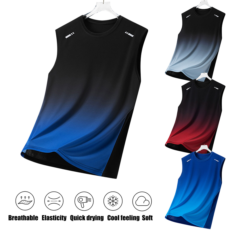 Men Gradient Sports Vest Light - Mens Fashion Vest avaliação e preço