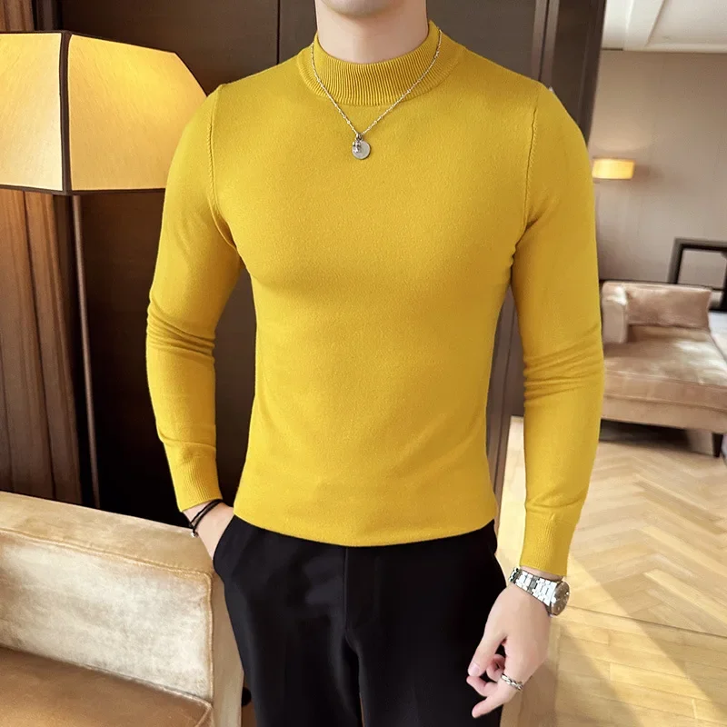 12 Colors Half High Neck Men's - Turtleneck Sweater Men avaliação e preço