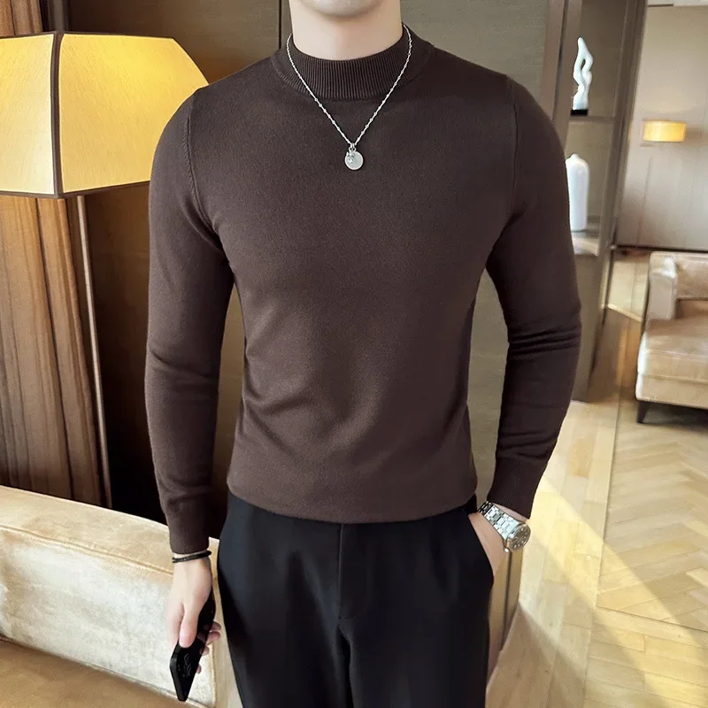 12 Colors Half High Neck Men's - Turtleneck Sweater Men avaliação e preço