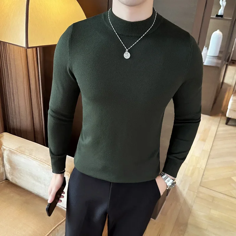 12 Colors Half High Neck Men's - Turtleneck Sweater Men avaliação e preço