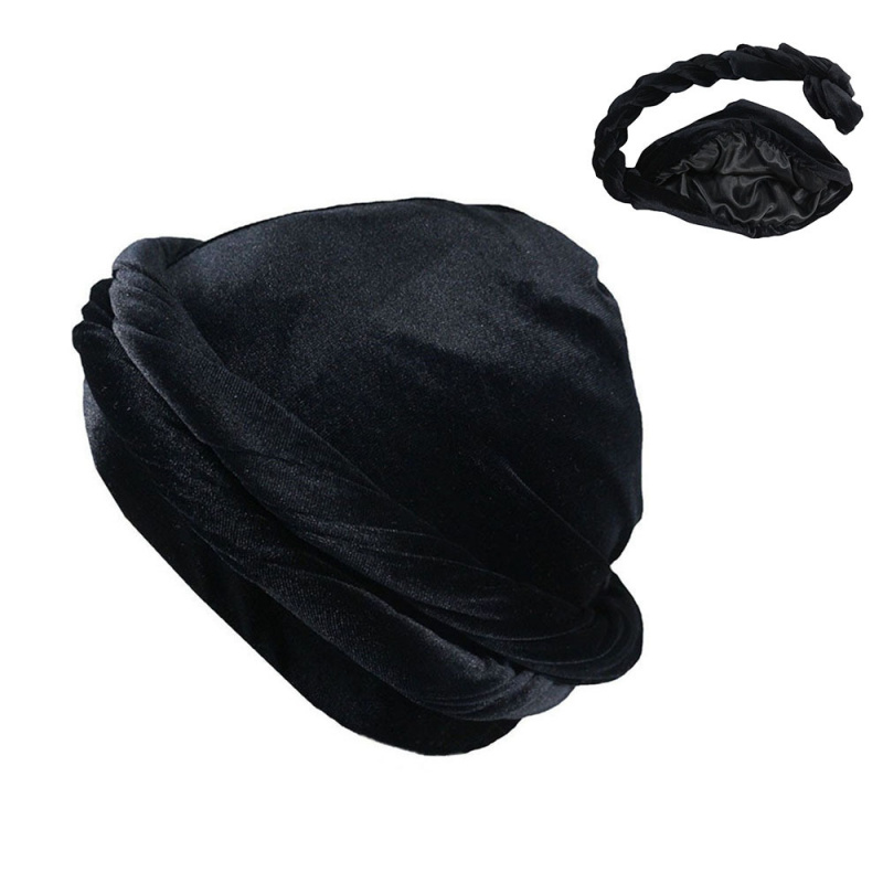 Solid Color Men's Velvet Head  - Men'S Fashion Head Scarf avaliação e preço