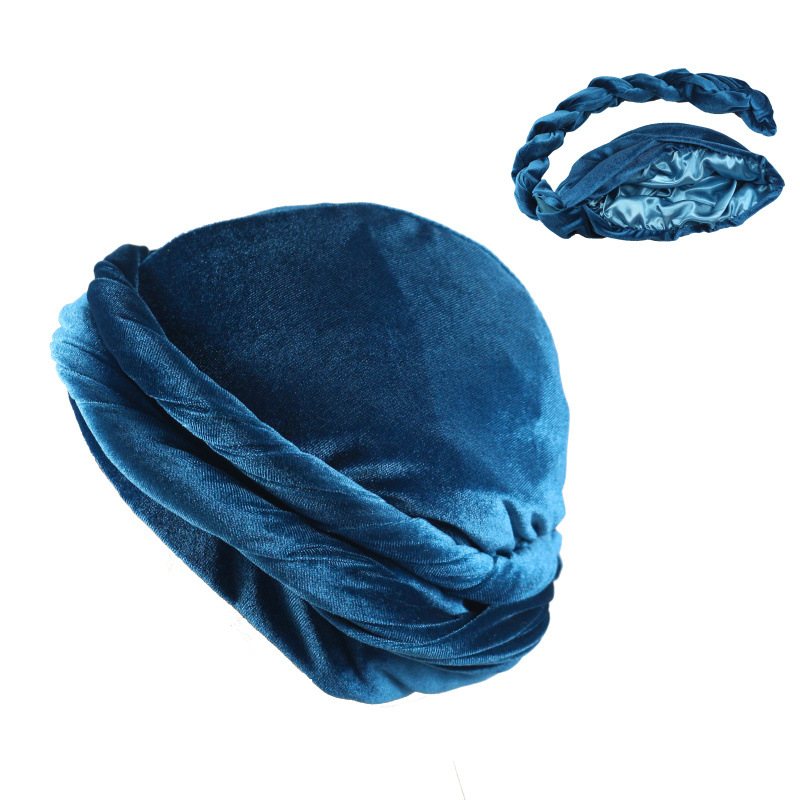 Solid Color Men's Velvet Head  - Men'S Fashion Head Scarf avaliação e preço
