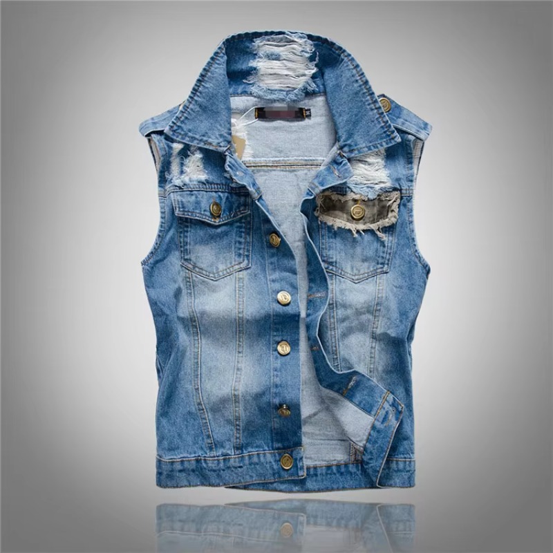 Men Slim Denim Vests Jackets W - Men'S Fashion Vest With Jeans avaliação e preço