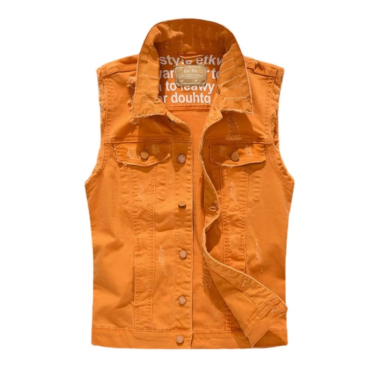 Men Slim Denim Vests Jackets W - Men'S Fashion Vest With Jeans avaliação e preço