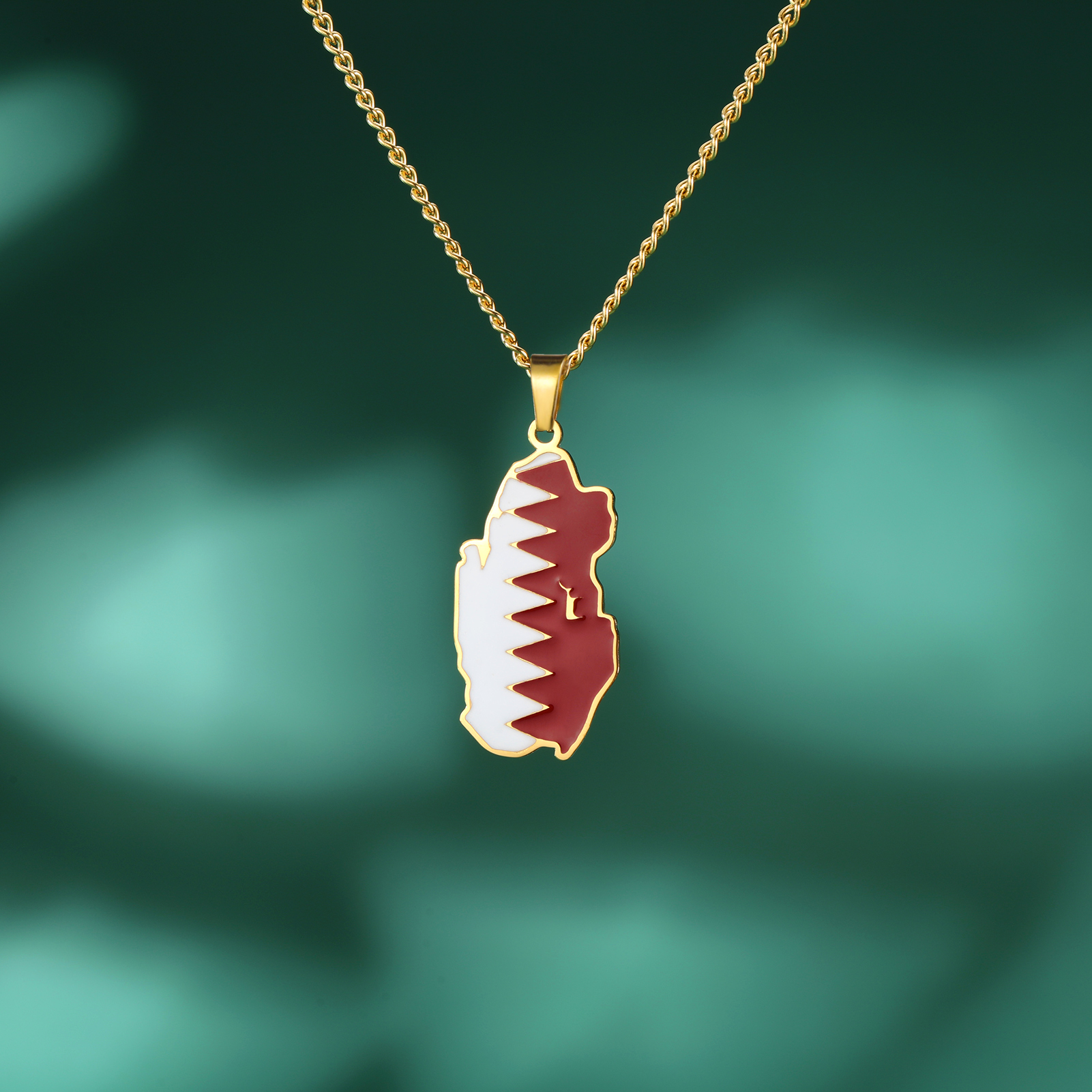 Qatar Map Necklace Qatari Flag - Men'S Fashion Qatar avaliação e preço