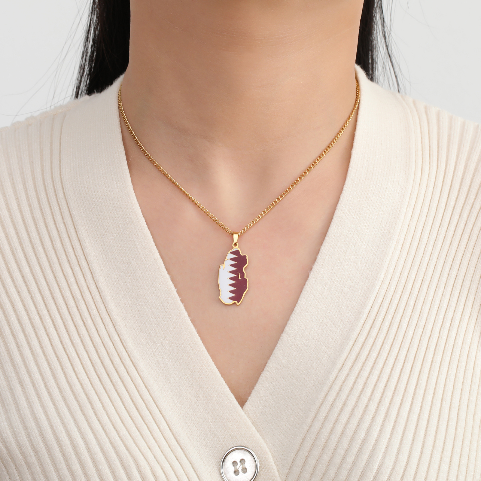 Qatar Map Necklace Qatari Flag - Men'S Fashion Qatar avaliação e preço