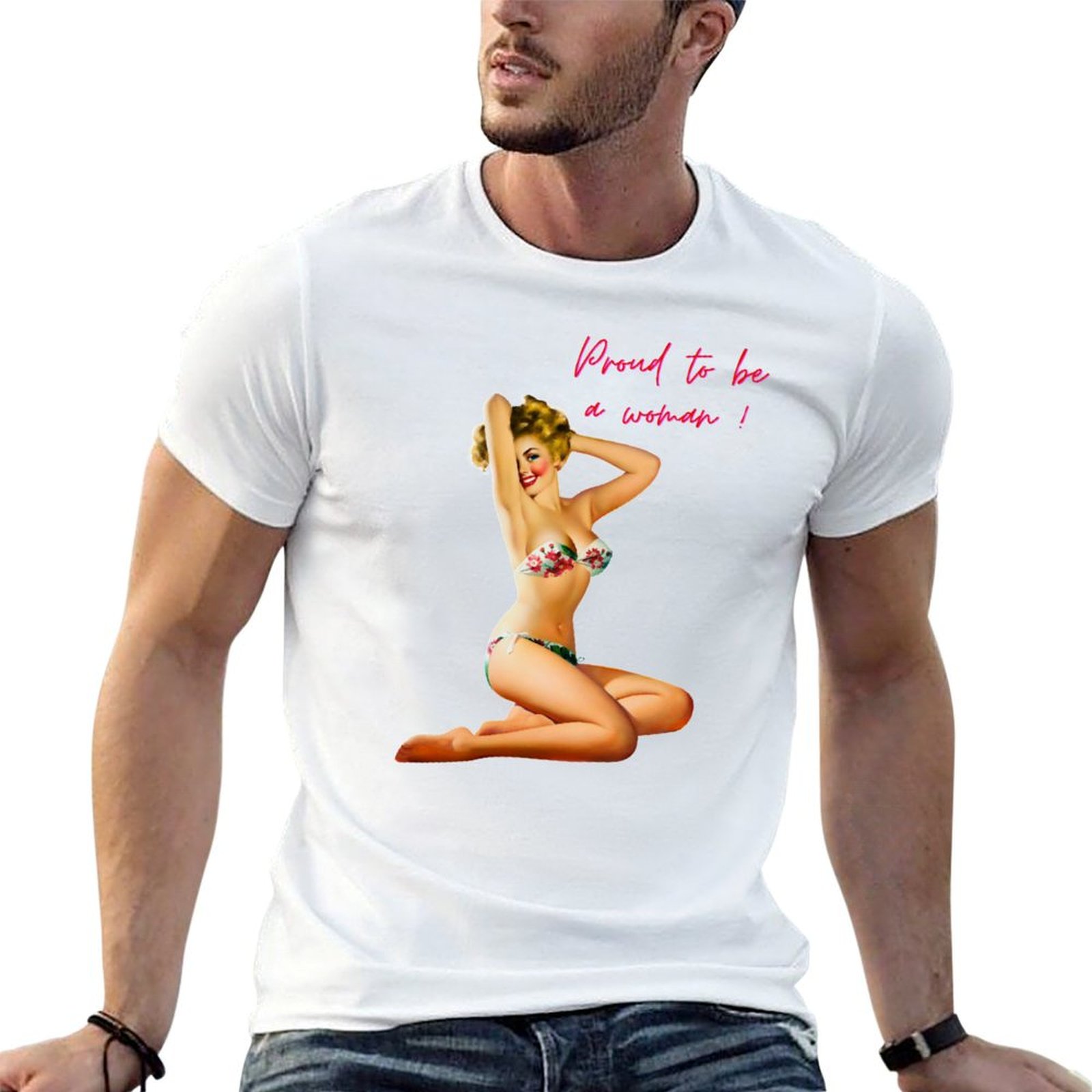 Proud to be a woman - Pop art  - 1950S Fashion Men'S avaliação e preço