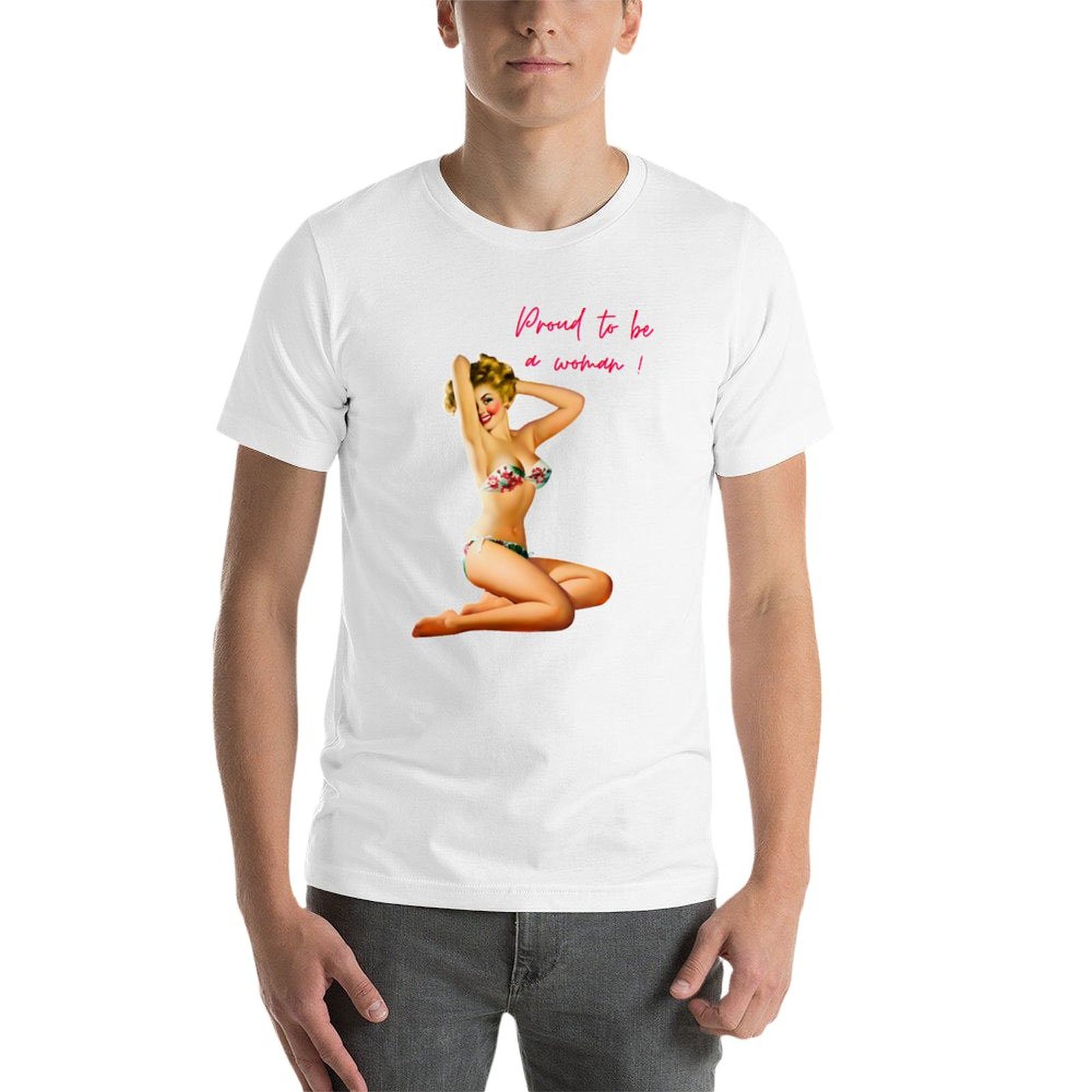 Proud to be a woman - Pop art  - 1950S Fashion Men'S avaliação e preço