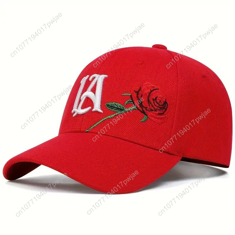 Rose-Embroidered LA Baseball C - Mens Fashion Caps avaliação e preço