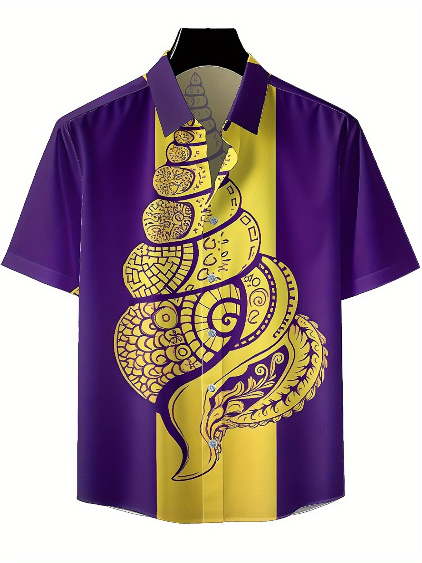 Men's Plus Size Hawaiian Shirt - Yellow Men'S Fashion avaliação e preço