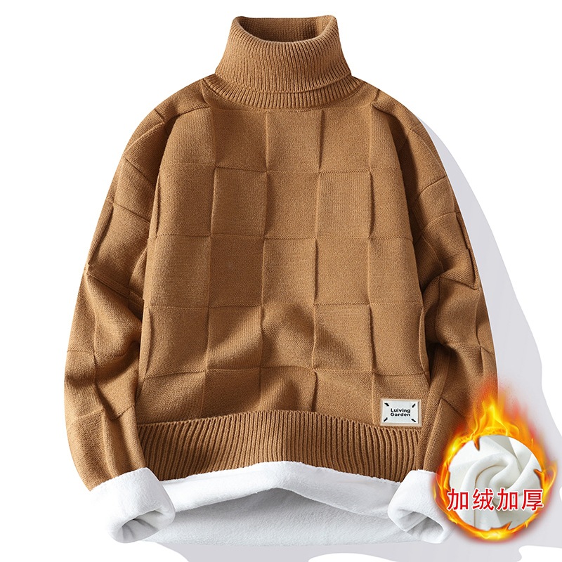New Winter Men Fleece Warm Tur - Turtleneck Sweater Men avaliação e preço