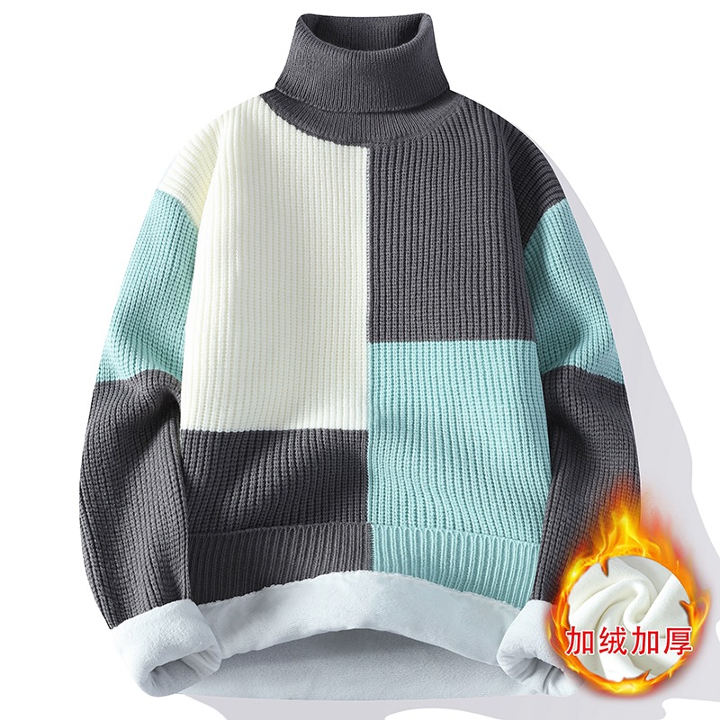 New Winter Men Fleece Warm Tur - Turtleneck Sweater Men avaliação e preço