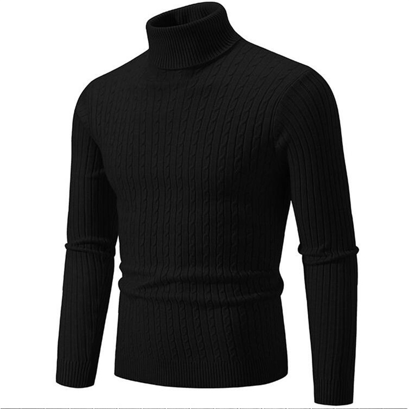 2025 New Men Solid Colour Turt - Turtleneck Sweater Men avaliação e preço