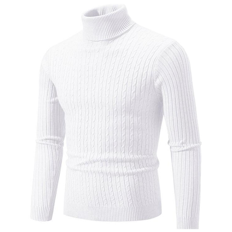2025 New Men Solid Colour Turt - Turtleneck Sweater Men avaliação e preço