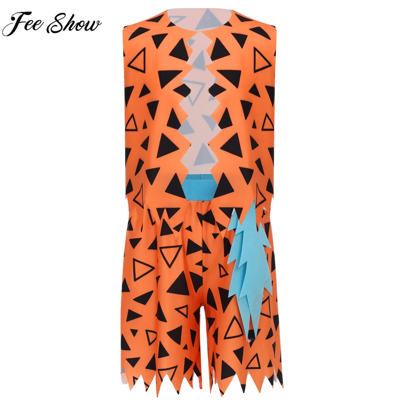 6-16Y Boys Flintstone Costume  - Mens Fashion Vest avaliação e preço