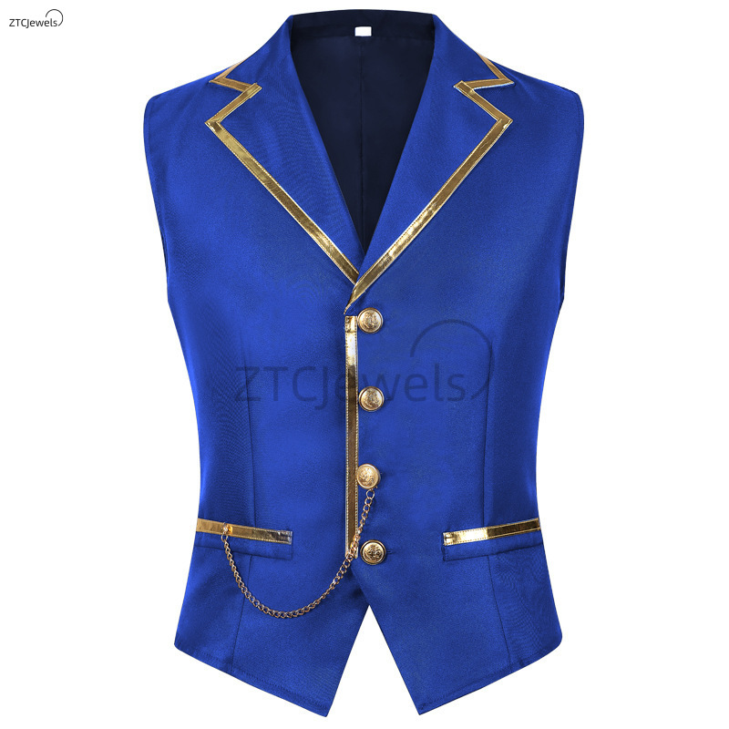 New Men's Medieval Cosplay Ves - Mens Fashion Vest avaliação e preço