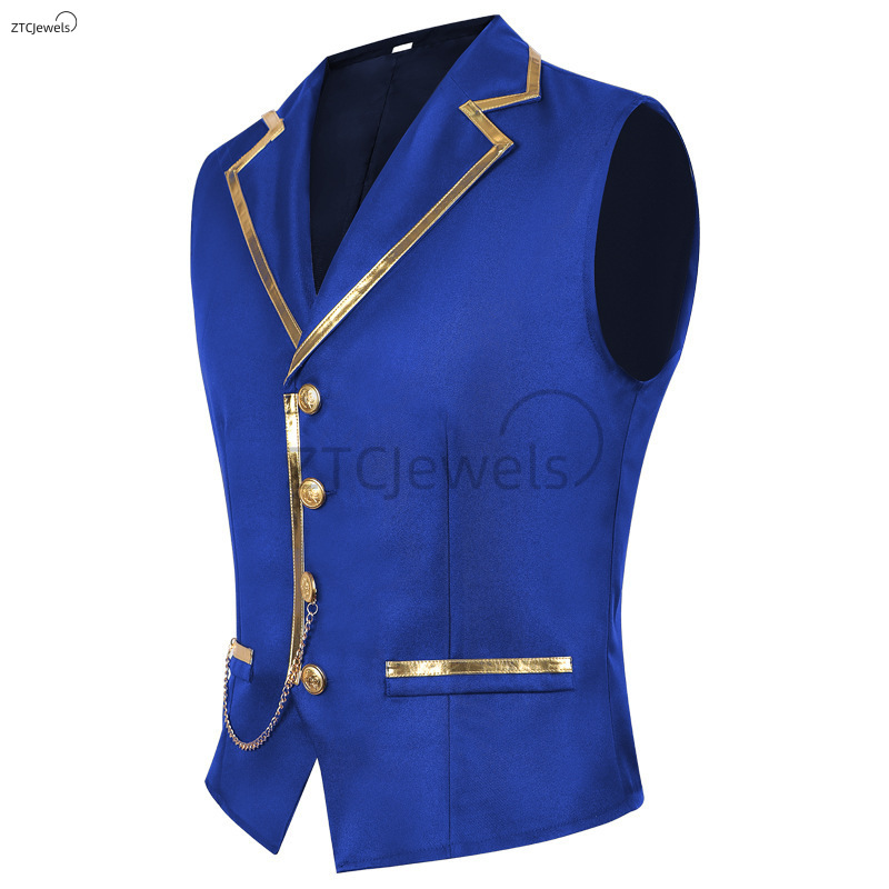 New Men's Medieval Cosplay Ves - Mens Fashion Vest avaliação e preço