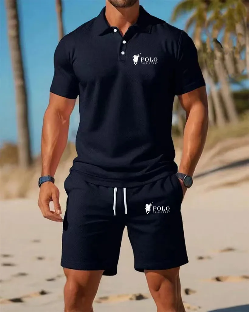 Men's Polo Shirt Set Summer Qu - Men'S Fashion Polo avaliação e preço