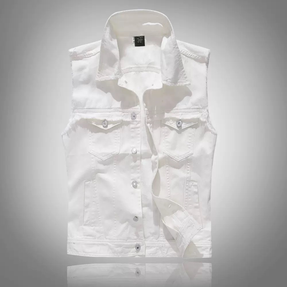 New Fashion Men Blue Casual De - Men'S Fashion Vest With Jeans avaliação e preço