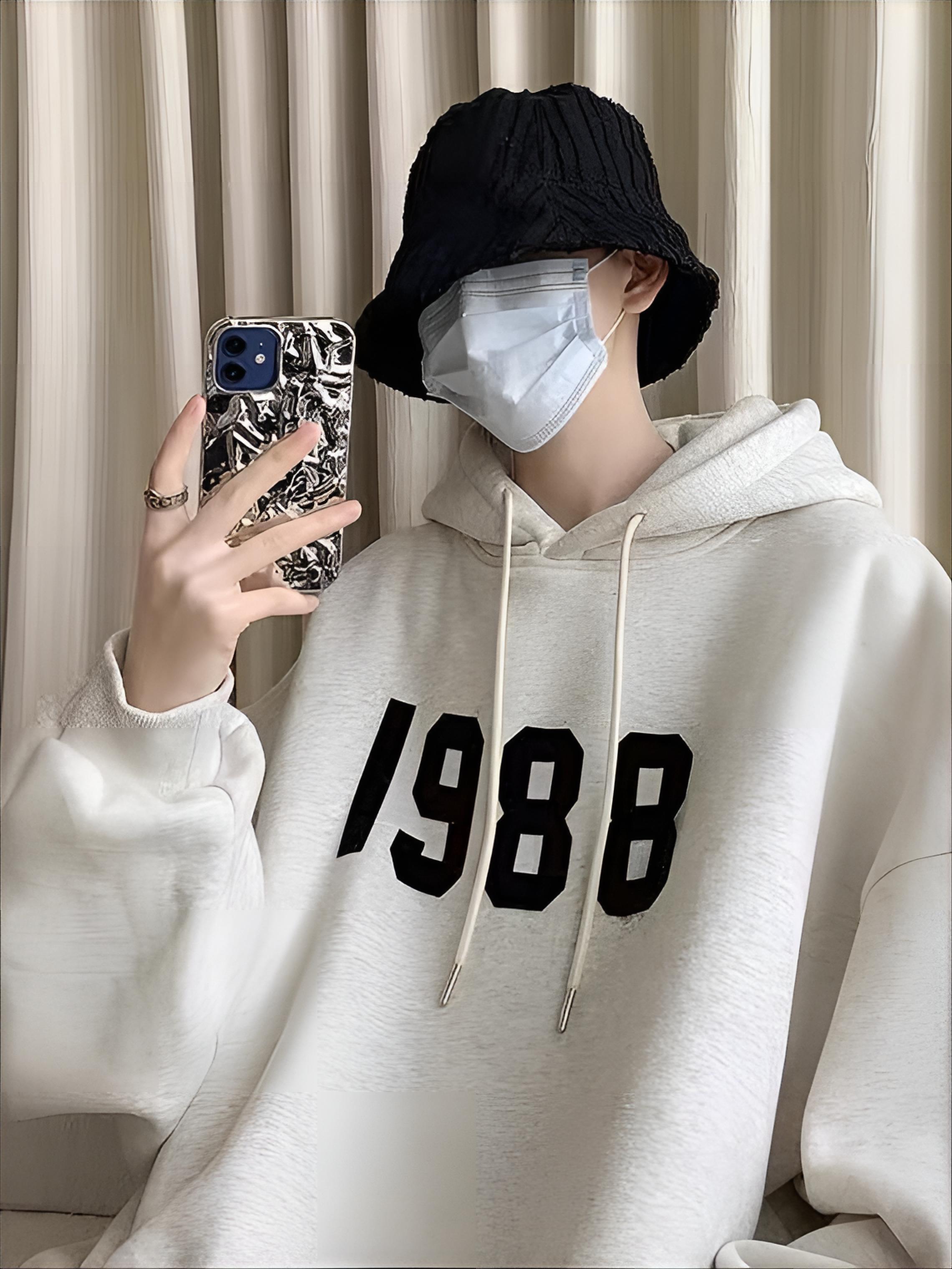 Mens With Hat Hoodies Printed  - Mens Fashion Quarter Zip avaliação e preço