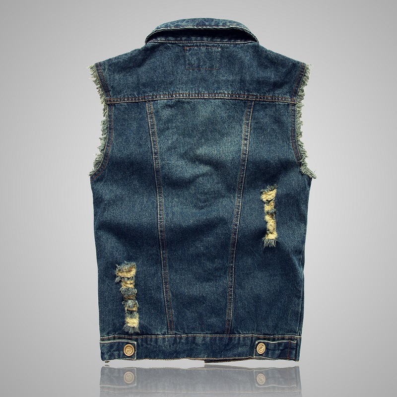 New Fashion Men Ripped Denim W - Men'S Fashion Vest With Jeans avaliação e preço