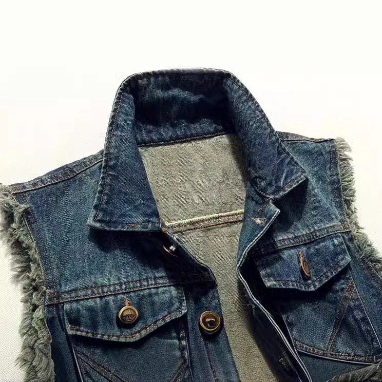 New Fashion Men Ripped Denim W - Men'S Fashion Vest With Jeans avaliação e preço