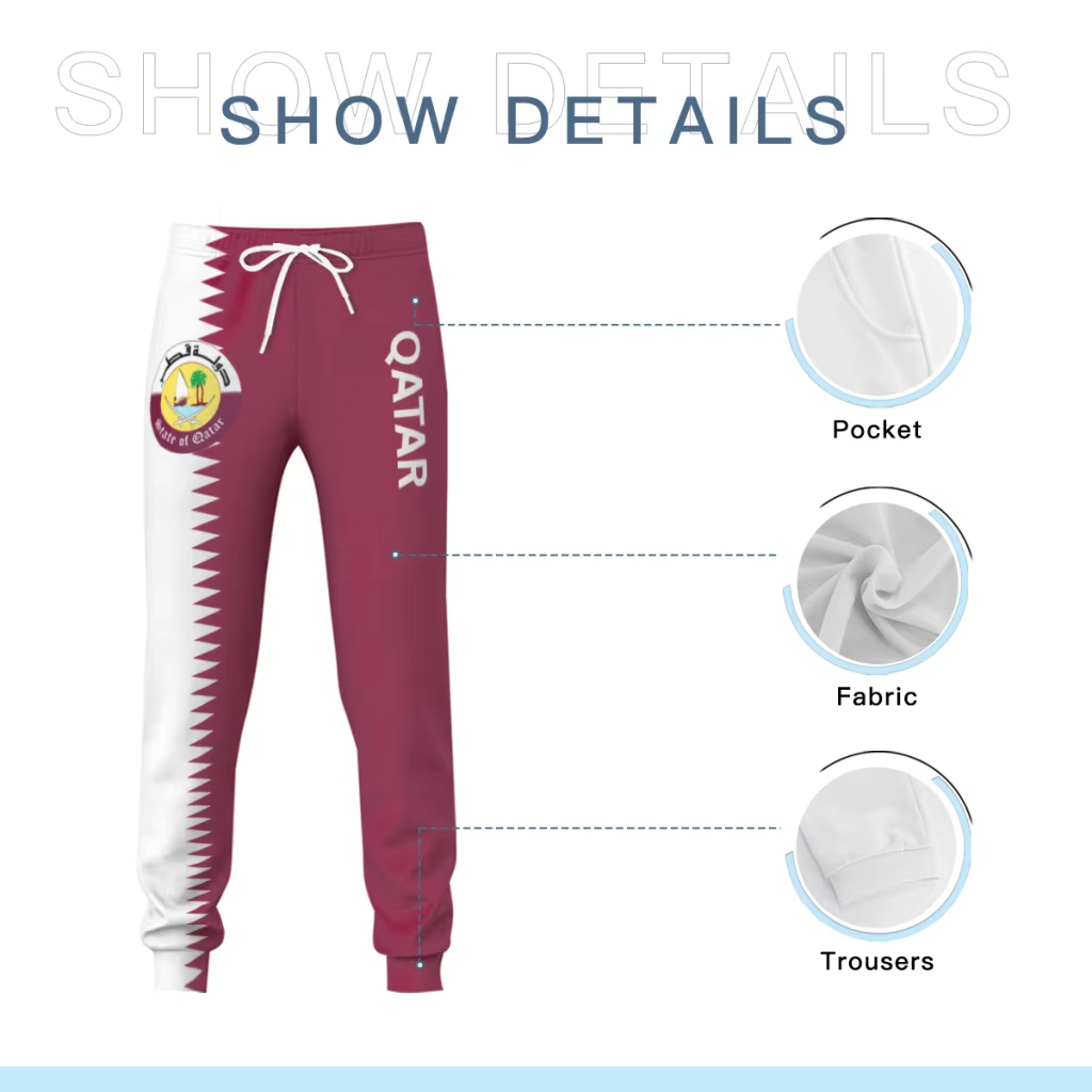Qatar National Flag Cuffed Jog - Men'S Fashion Qatar avaliação e preço
