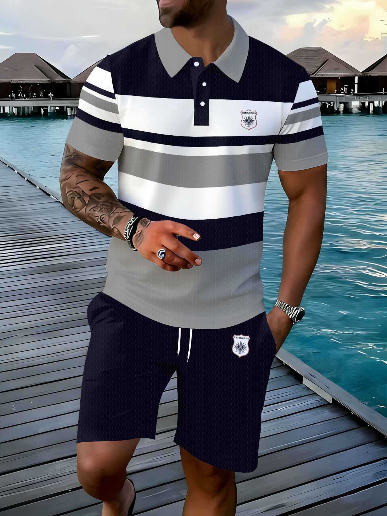 2026 Summer Men's Polo Set - 3 - Men'S Fashion Polo avaliação e preço