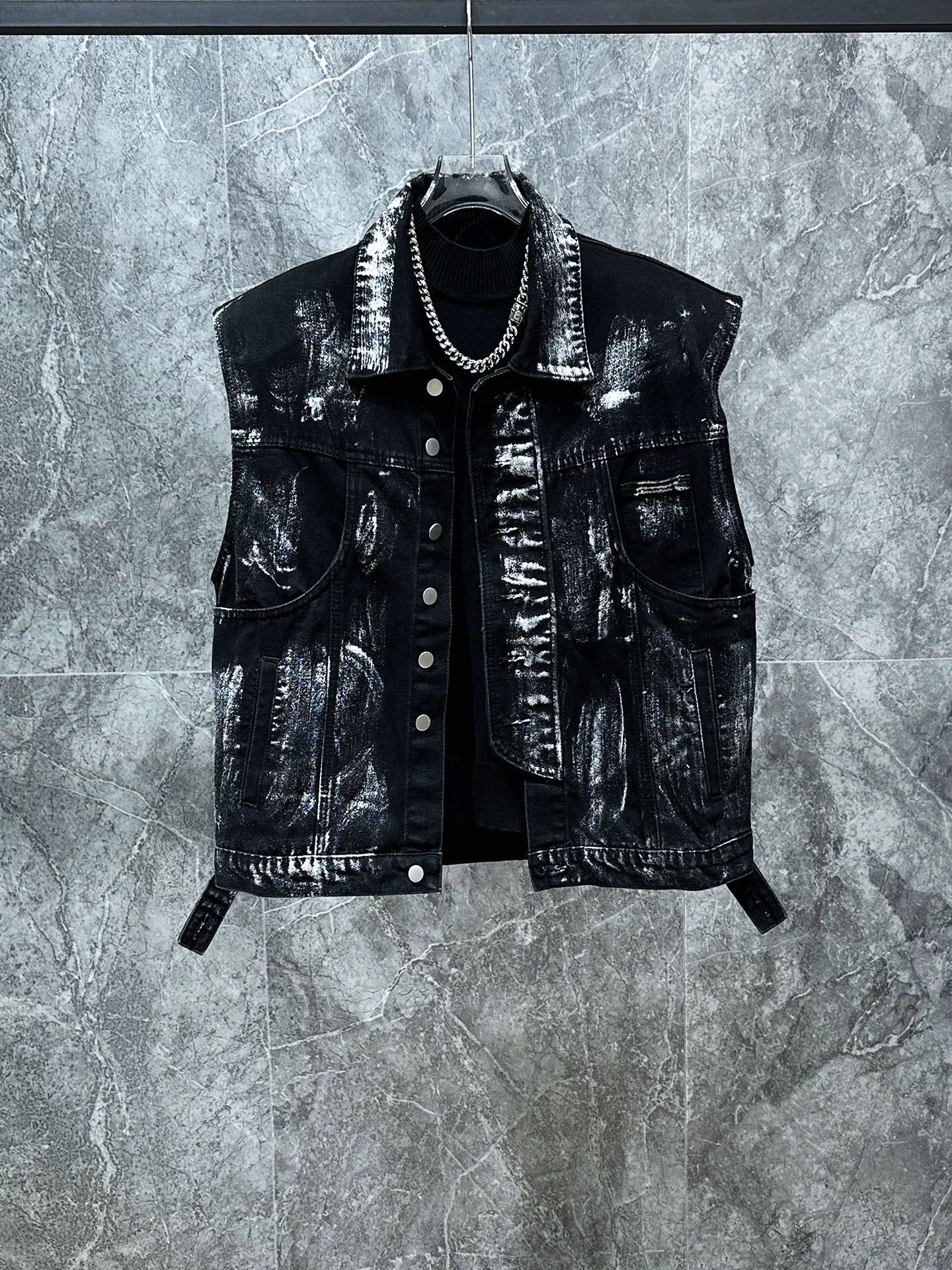 Men's Ripped Jeans Two-piece S - Men'S Fashion Vest With Jeans avaliação e preço