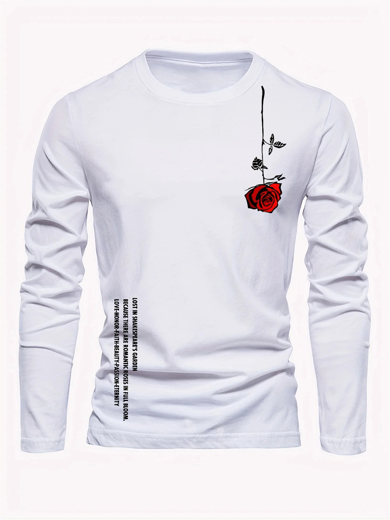 100% pure cotton men's long sl - Mens Fashion Summer avaliação e preço