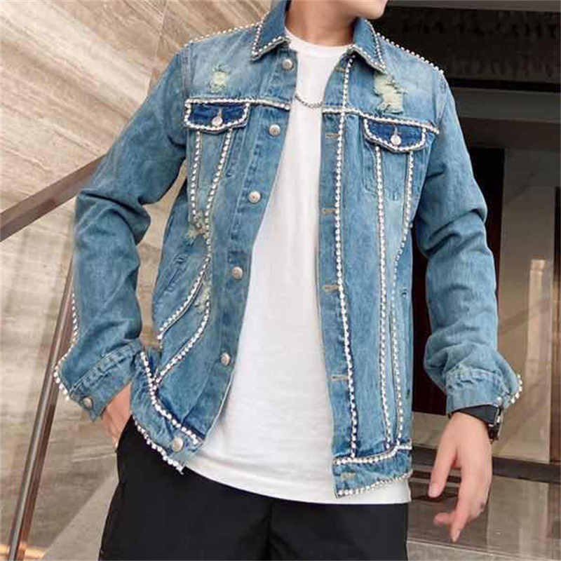 Diamond Border Printing Fashio - Men'S Fashion Vest With Jeans avaliação e preço