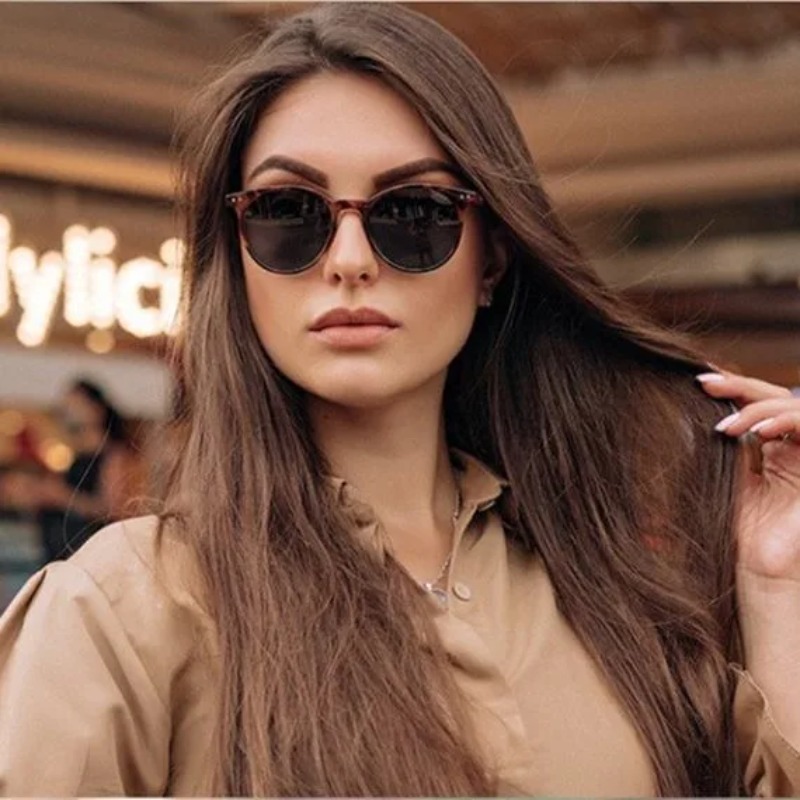 Vintage Fashion Round Sunglass - Yellow Men'S Fashion avaliação e preço
