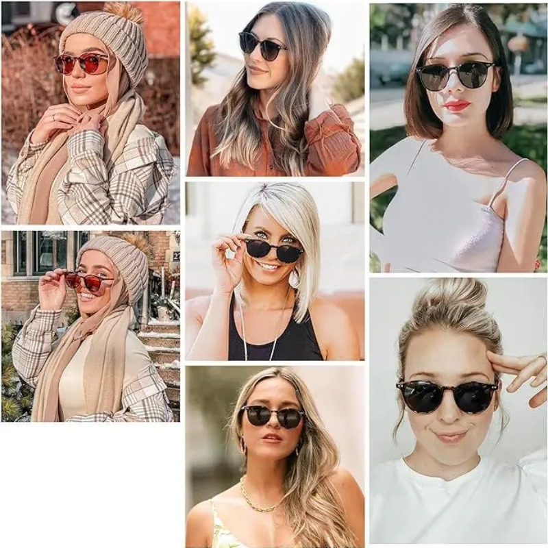 Vintage Fashion Round Sunglass - Yellow Men'S Fashion avaliação e preço