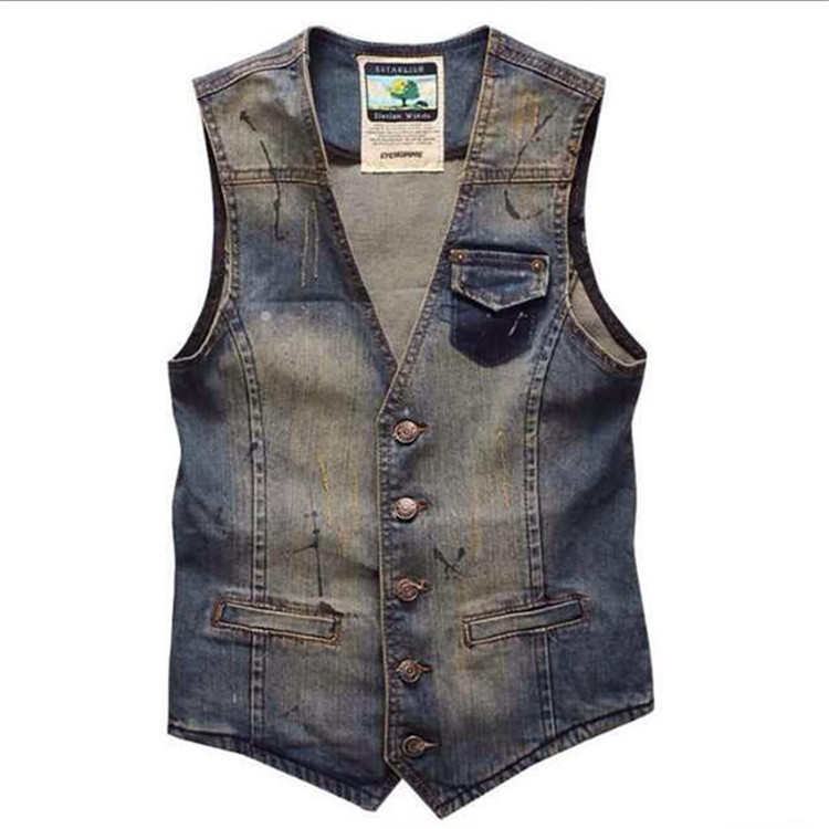 Spring Autumn New Fashion Men' - Men'S Fashion Vest With Jeans avaliação e preço