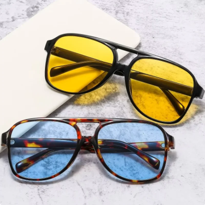 Unisex Fashion Sunglasses UV40 - Yellow Men'S Fashion avaliação e preço