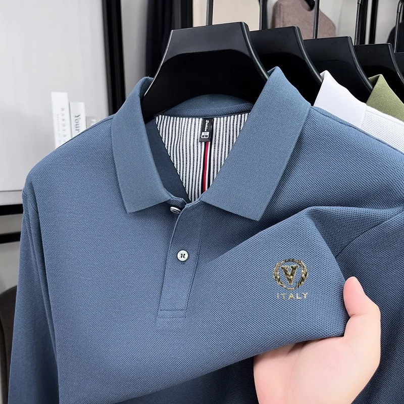 100% pure cotton high-end luxu - Men'S Fashion Polo avaliação e preço