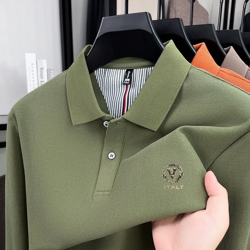 100% pure cotton high-end luxu - Men'S Fashion Polo avaliação e preço